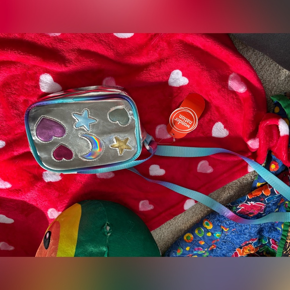 Colorful Kids' Star and Heart Bag